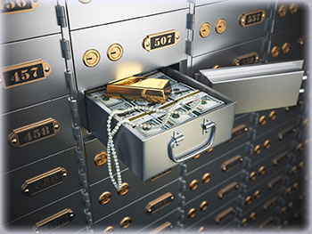 Gold jewelry displayed for sale in Chicago